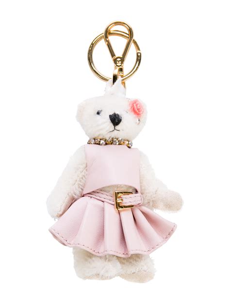 prada teddy bear keychain|Prada leather keychain.